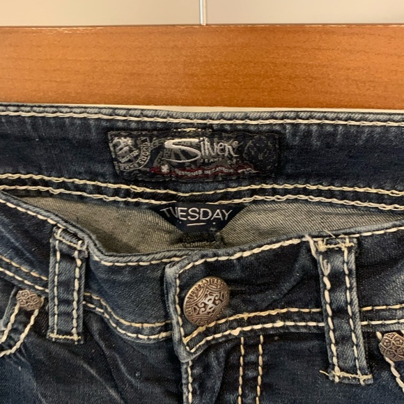 Silver Bootcut Jeans - Picture 3 of 4